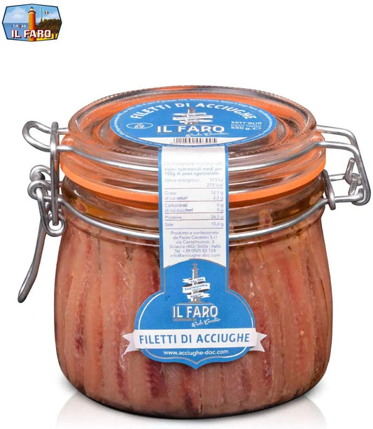 Anchovy fillets in Sciacca oil (1500 gr)