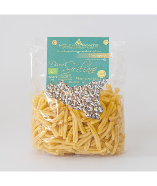 "CASERECCE" PASTA di SEMOLA di GRANO DURO BIO - 500 GR