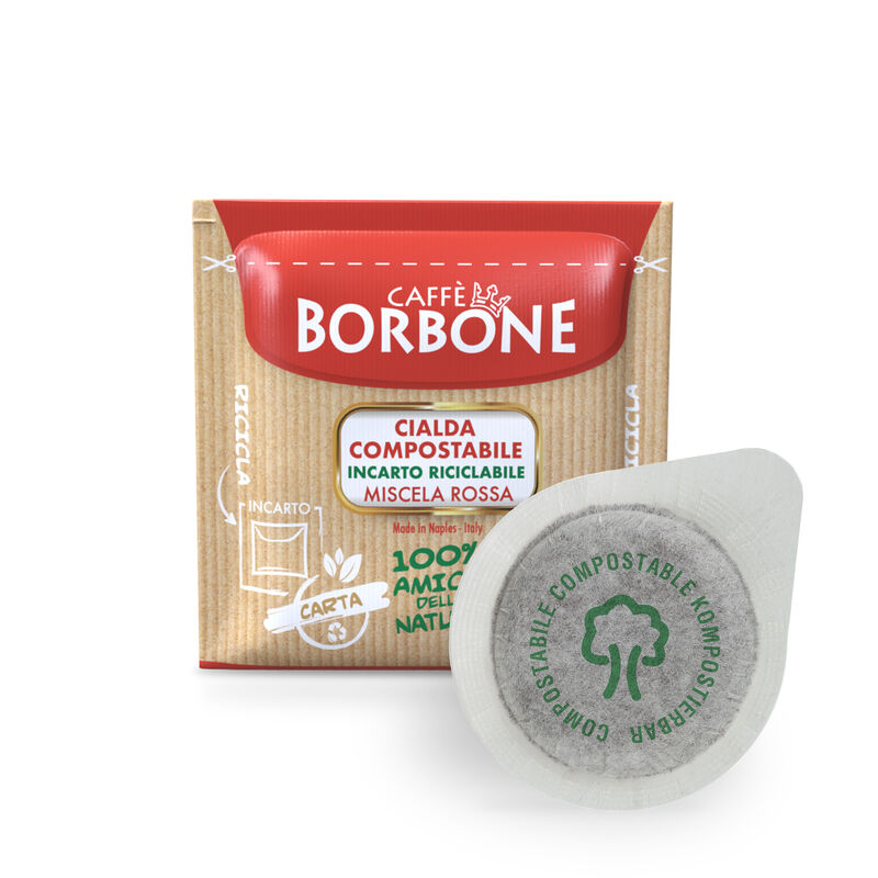 150 Cialde ESE 44 mm Caffè Borbone Miscela ROSSA