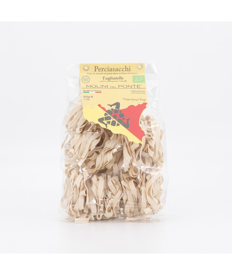 "TAGLIATELLE" PASTA di SEMOLA di GRANO DURO SICILIANO BIOLOGICO PERCIASACCHI - 500 GR